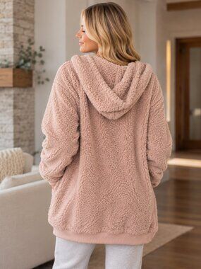 Cozy All Day Sherpa Hooded Jacket